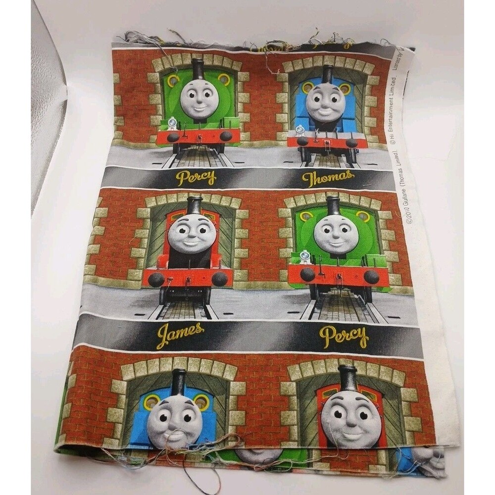 Thomas the Tank Engine Train Fabric 21 Inches by 14 Inches Material James Percy